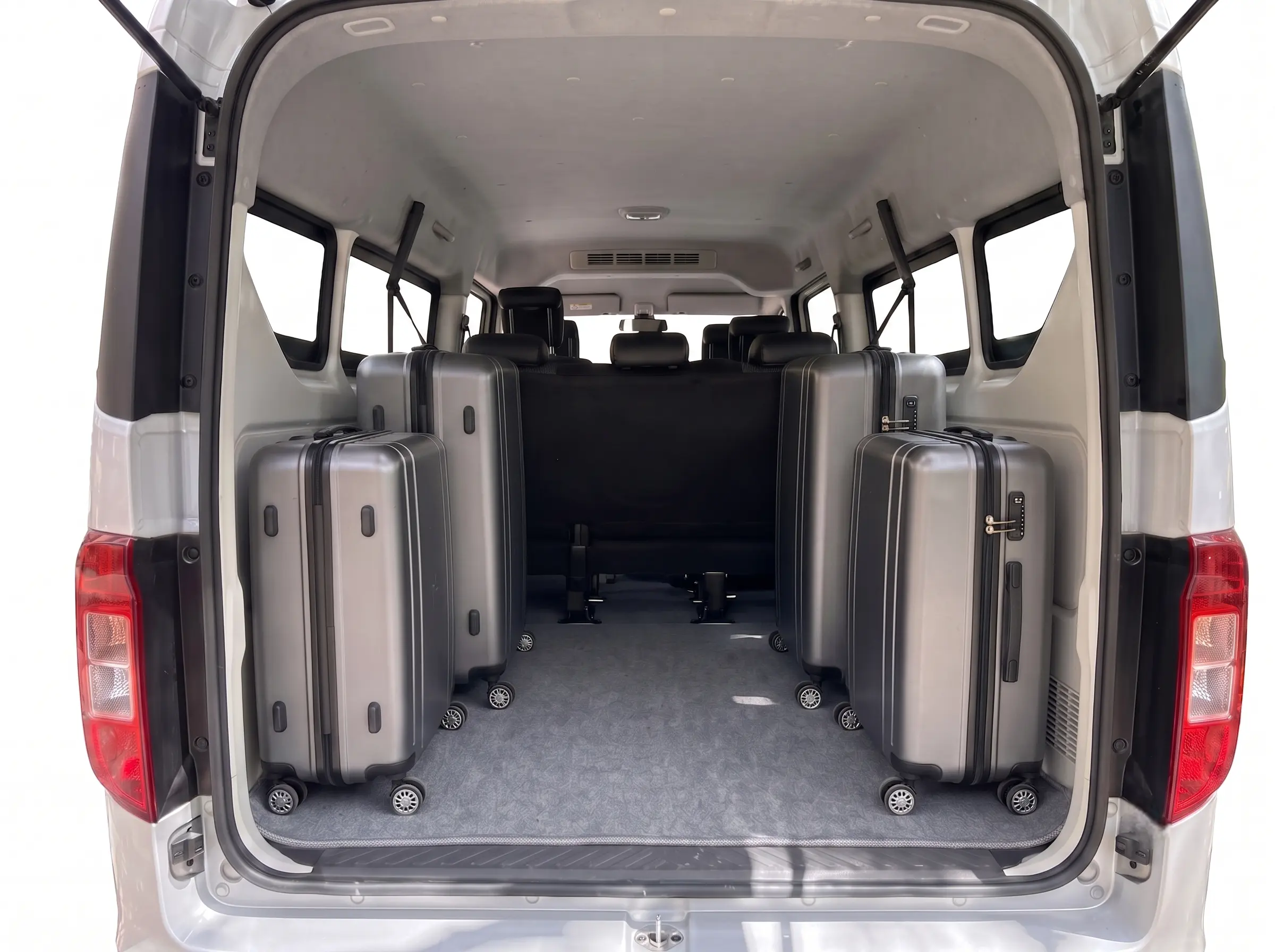 V7 EV spacious boot loaded with large luggage