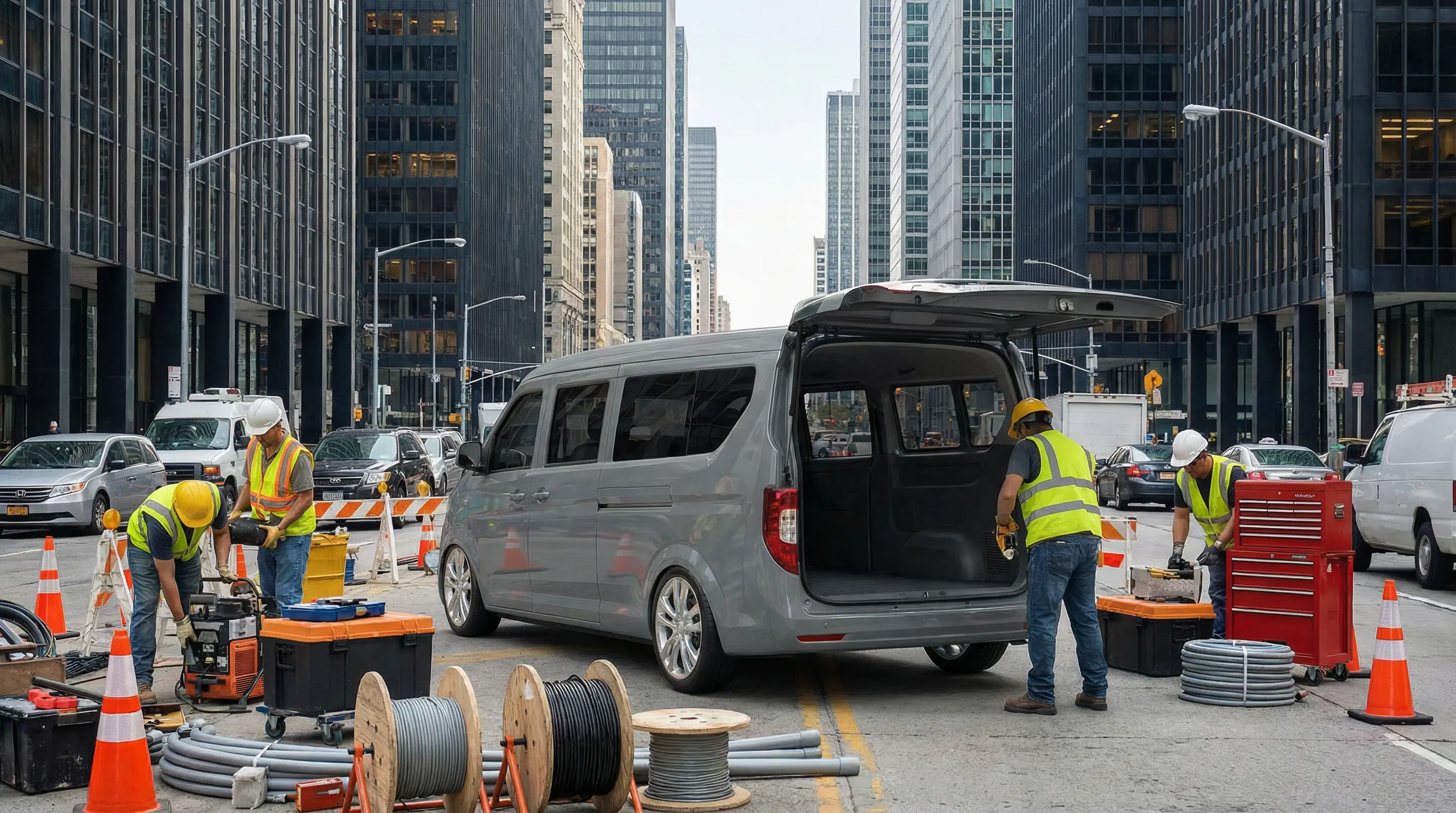 V7 EV power and telecom works