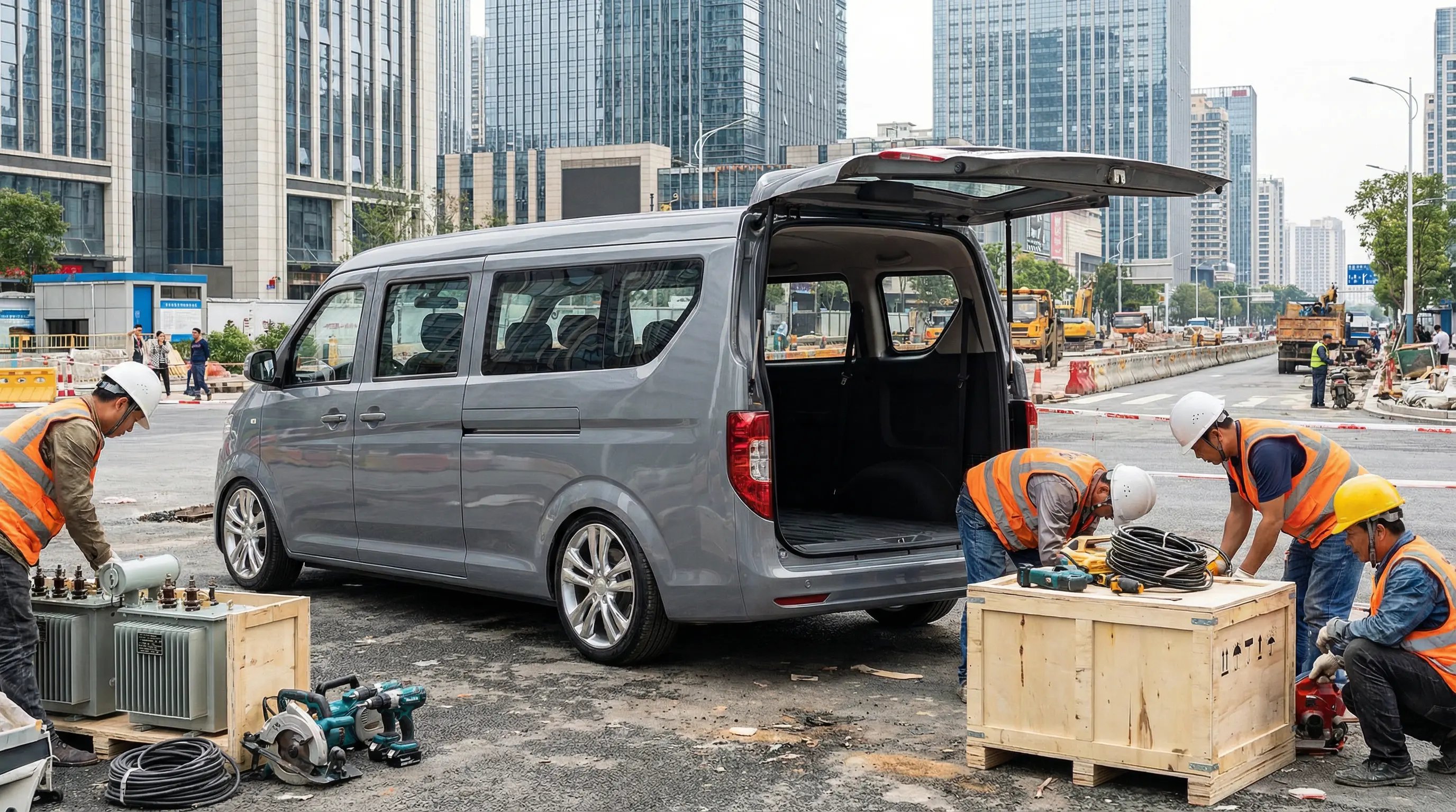 V7 EV road maintenance works