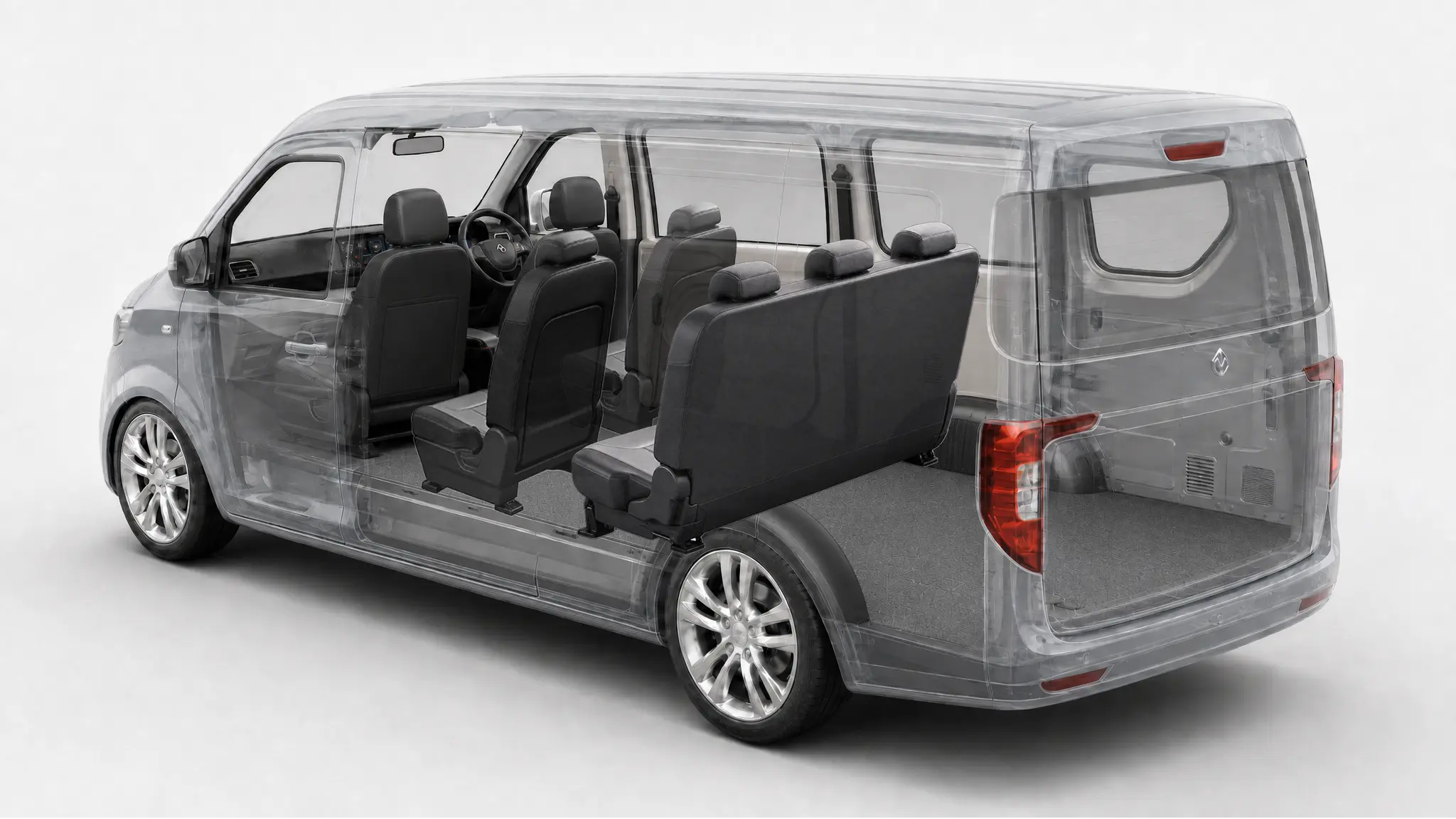 Changan Kuayue V7 flexible 7-seat layout cutaway